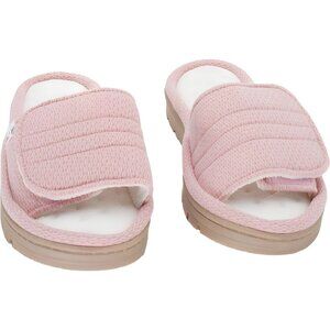 Isotoner Signature Adjustable Slide Slippers Pink Cozy Shoes Women's US 7
